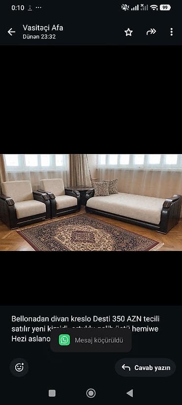 Bellonadan divan kreslo Desti 350 AZN tecili satılır yeni kimidi lalafo.az -da Bellonadan divan kreslo Desti 350 AZN tecili satılır yeni kimidi