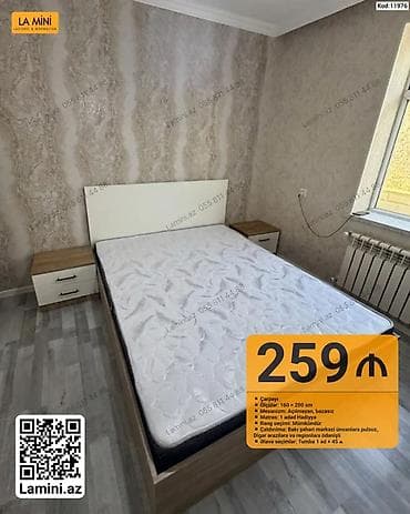 Yataq otağı üçün çarpayı dəsti - Çarpayı ölçüsü: 160 x 200 sm - lalafo.az -da Yataq otağı üçün çarpayı dəsti - Çarpayı ölçüsü: 160 x 200 sm -
