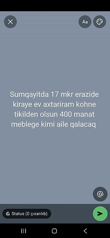 Axtarış elanıdır: Sumqayıt şəhəri, 17-ci mikrorayon ərazisində kirayə lalafo.az -da Axtarış elanıdır: Sumqayıt şəhəri, 17-ci mikrorayon ərazisində kirayə