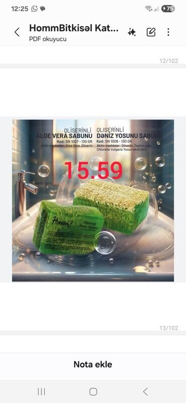 Homm Bitkisel qliserinli sabunlar – aloe vera və dəniz yosunu lalafo.az -da Homm Bitkisel qliserinli sabunlar – aloe vera və dəniz yosunu