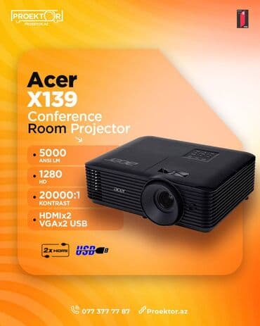 Yeni Portativ Proyektor Acer, Ödənişli çatdırılma lalafo.az -da Yeni Portativ Proyektor Acer, Ödənişli çatdırılma