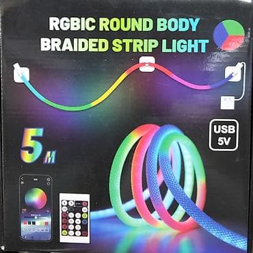 RGBIC Round Body Braided Strip Light – 5 m - Tip: RGBIC dairəvi lalafo.az -da RGBIC Round Body Braided Strip Light – 5 m - Tip: RGBIC dairəvi