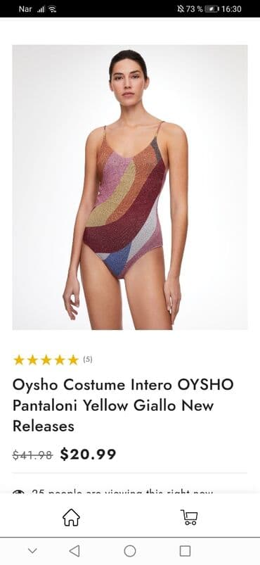 OYSHO BRENDİ. Rəngli, parıltılı kupalnik. - Model: Oysho Costume lalafo.az -da OYSHO BRENDİ. Rəngli, parıltılı kupalnik. - Model: Oysho Costume