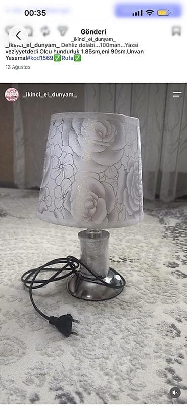 TƏCİLİ SATILIR❗️Dekorativ masaüstü lampa. Vəziyyəti əladır,tam lalafo.az -da TƏCİLİ SATILIR❗️Dekorativ masaüstü lampa. Vəziyyəti əladır,tam