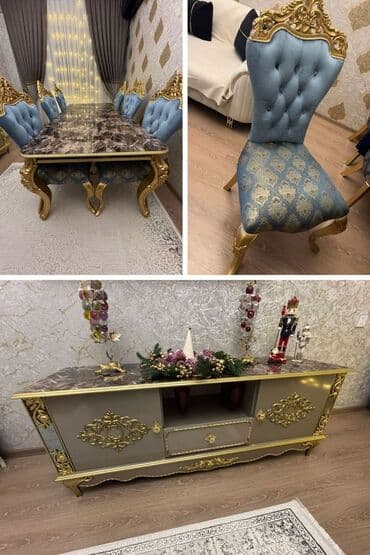 Qonaq otağı üçün, İşlənmiş, Açılmayan, Dördbucaq masa, 6 stul lalafo.az -da Qonaq otağı üçün, İşlənmiş, Açılmayan, Dördbucaq masa, 6 stul