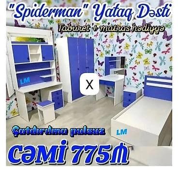 “Spiderman” Yataq Dəsti – uşaq/yeniyetmə otağı üçün tam komplekt Dəst lalafo.az -da “Spiderman” Yataq Dəsti – uşaq/yeniyetmə otağı üçün tam komplekt Dəst