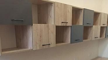 Divar üçün asma şkaf modulları - Dizayn: açıq ağac teksturalı korpus lalafo.az -da Divar üçün asma şkaf modulları - Dizayn: açıq ağac teksturalı korpus