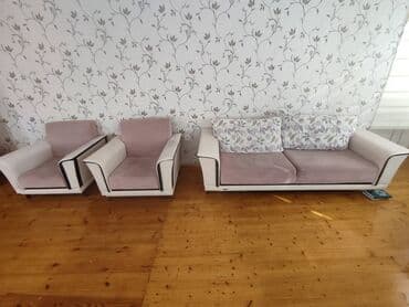 2 ədəd divan və 2 ədəd kreslo mövcuddur. Ölçüləri aşağıdakı kimidir lalafo.az -da 2 ədəd divan və 2 ədəd kreslo mövcuddur. Ölçüləri aşağıdakı kimidir