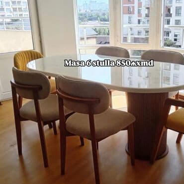 Qonaq otağı üçün, Yeni, Açılmayan, Oval masa, 6 stul lalafo.az -da Qonaq otağı üçün, Yeni, Açılmayan, Oval masa, 6 stul
