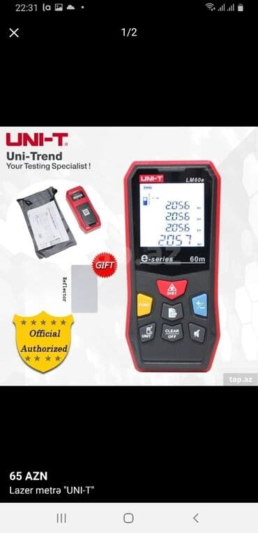 Yeni Lazer məsafə ölçən, Hesablama funksiyalı, Ünvandan götürmə, Pulsuz çatdırılma, Ödənişli çatdırılma, Kredit yoxdur lalafo.az -da Yeni Lazer məsafə ölçən, Hesablama funksiyalı, Ünvandan götürmə, Pulsuz çatdırılma, Ödənişli çatdırılma, Kredit yoxdur