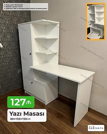Künc masa, Stulsuz, Polkalı, Siyirməli, Sadə laminat lalafo.az -da Künc masa, Stulsuz, Polkalı, Siyirməli, Sadə laminat