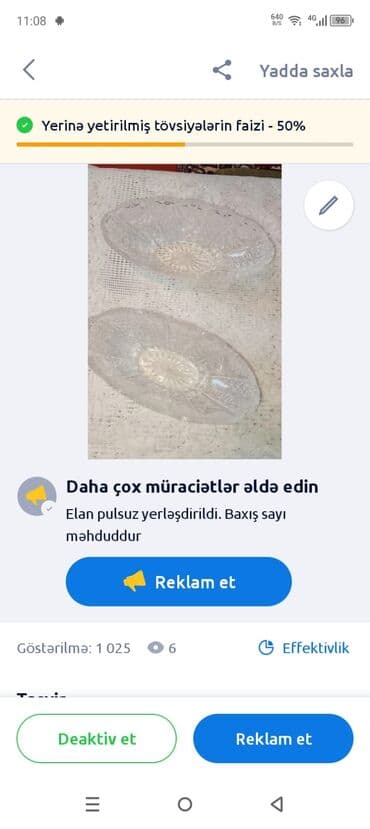 Şüşə salat/şirniyyat qabları dəsti - 2 ədəd oval formalı qab - Şəffaf lalafo.az -da Şüşə salat/şirniyyat qabları dəsti - 2 ədəd oval formalı qab - Şəffaf