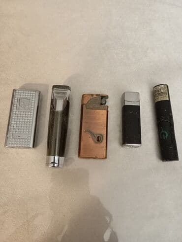 Məhsul: Qazla işləyən köhnə model alışqanlar dəsti (5 ədəd) Təsvir: - lalafo.az -da Məhsul: Qazla işləyən köhnə model alışqanlar dəsti (5 ədəd) Təsvir: -