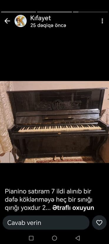 Piano satışı Gəncə Qiymət razılaşdırılma yolu ilə lalafo.az -da Piano satışı Gəncə Qiymət razılaşdırılma yolu ilə