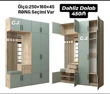 Dəhliz dolabı – çoxfunksiyalı giriş mebeli Ölçü: 250 × 160 × 45 sm at lalafo.az Dəhliz dolabı – çoxfunksiyalı giriş mebeli Ölçü: 250 × 160 × 45 sm