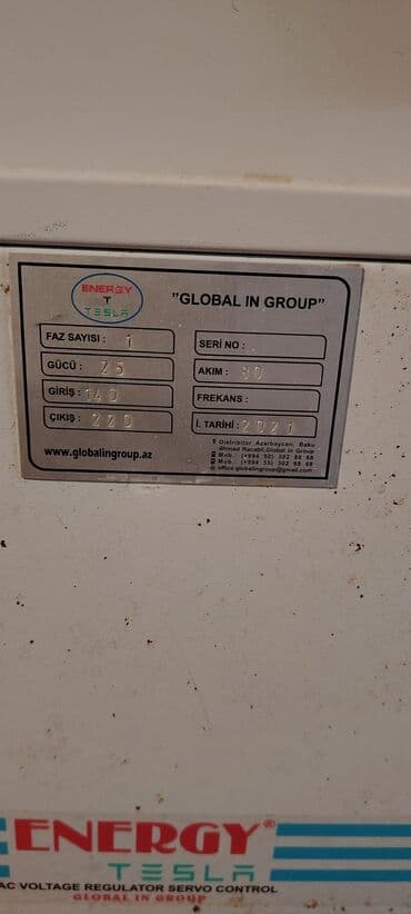 Лампочки: Energy Tesla AC gərginlik stabilizatoru (servo tip). Satilir at lalafo.az — 2 Лампочки: Energy Tesla AC gərginlik stabilizatoru (servo tip). Satilir — 2