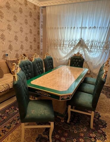 Qonaq otağı üçün, Yeni, Açılmayan, Dördbucaq masa, 6 stul lalafo.az -da Qonaq otağı üçün, Yeni, Açılmayan, Dördbucaq masa, 6 stul