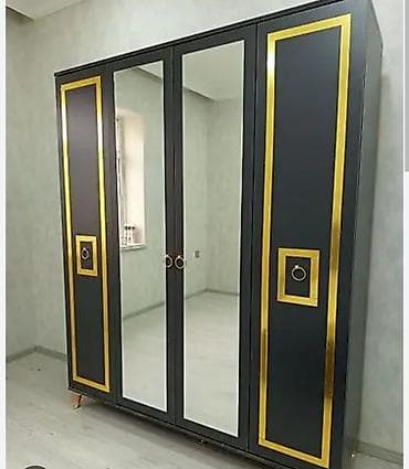 Yeni, 4 qapılı, Güzgülü, Qara, Açılan, Düz dolab lalafo.az -da Yeni, 4 qapılı, Güzgülü, Qara, Açılan, Düz dolab