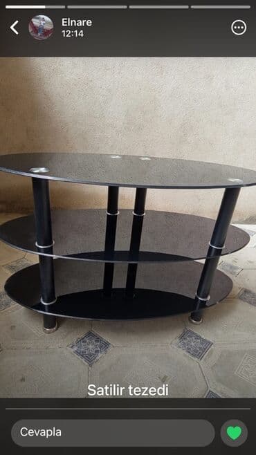 Düz TV altlığı, Polkalı, Şüşəli lalafo.az -da Düz TV altlığı, Polkalı, Şüşəli