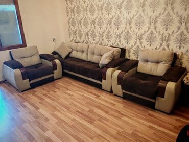 Divan, 2 kreslo, Bazalı, Açılan lalafo.az -da Divan, 2 kreslo, Bazalı, Açılan