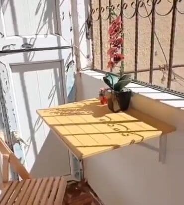 Balkon masası, İşlənmiş, Qatlanan, Taxta, Dördbucaq masa lalafo.az -da Balkon masası, İşlənmiş, Qatlanan, Taxta, Dördbucaq masa