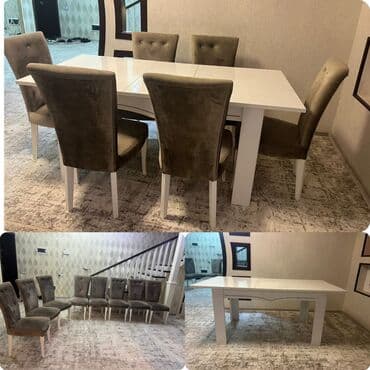 Qonaq otağı üçün, İşlənmiş, Açılan, Kvadrat masa, 8 stul lalafo.az -da Qonaq otağı üçün, İşlənmiş, Açılan, Kvadrat masa, 8 stul