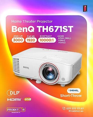 Yeni Portativ Proyektor BenQ, Ödənişli çatdırılma lalafo.az -da Yeni Portativ Proyektor BenQ, Ödənişli çatdırılma