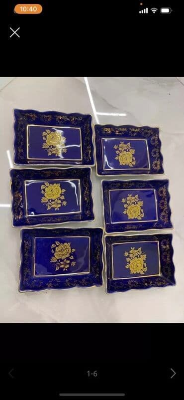 Boşqablar, 6 ədədli dəst, rəng - Göy, Keramika lalafo.az -da Boşqablar, 6 ədədli dəst, rəng - Göy, Keramika