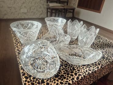 Klassik kəsimli kristal qab - Material: ağır kristal şüşə, dərin əl lalafo.az -da Klassik kəsimli kristal qab - Material: ağır kristal şüşə, dərin əl