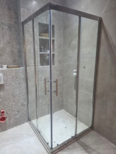 Avtogen: Şüşə duş kabinası – künc yerləşdirmə, sürüşən qapılı model - Korpus lalafo.az -da — 2 Avtogen: Şüşə duş kabinası – künc yerləşdirmə, sürüşən qapılı model - Korpus — 2