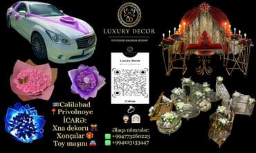 Luxury dekor toy bəzəyi! Xonçalar yeni 1 ədəd 5 AZN Xna dekoru 90 AZN lalafo.az -da Luxury dekor toy bəzəyi! Xonçalar yeni 1 ədəd 5 AZN Xna dekoru 90 AZN