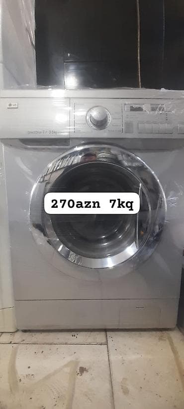 LG paltaryuyan maşın - Ön yükləməli, gümüşü korpus - Direct Drive at lalafo.az LG paltaryuyan maşın - Ön yükləməli, gümüşü korpus - Direct Drive