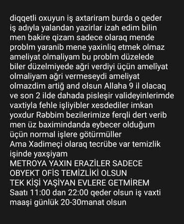 Xadimə, 23 yaş, 3-5 illik təcrübə lalafo.az -da Xadimə, 23 yaş, 3-5 illik təcrübə