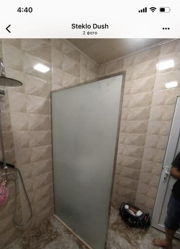 Şüşə duş kabinəsi. Hamam otağı üçün nəzərdə tutulmuşdur. Otaqda suyun lalafo.az -da Şüşə duş kabinəsi. Hamam otağı üçün nəzərdə tutulmuşdur. Otaqda suyun