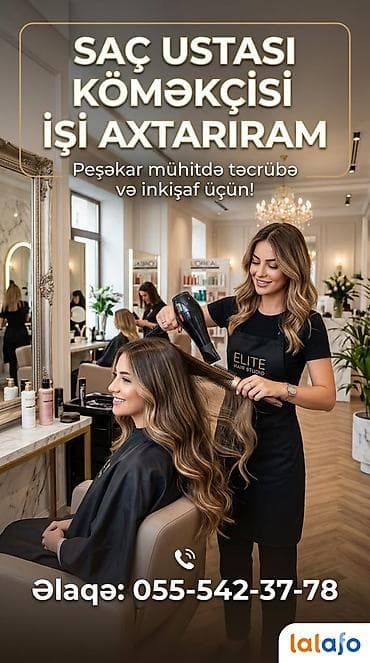 Saç Ustası yanında köməkçi işi axtarıram at lalafo.az Saç Ustası yanında köməkçi işi axtarıram