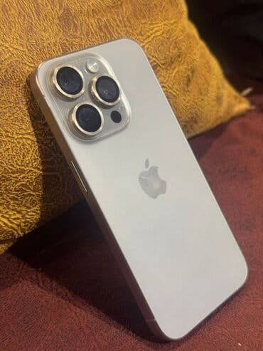 IPhone 15 Pro, 128 GB, White Titanium, Face ID lalafo.az -da IPhone 15 Pro, 128 GB, White Titanium, Face ID