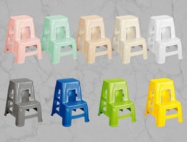 Паяльники: İki pilləli plastik pilləkən-taburet - Material: möhkəm, yüngül at lalafo.az — 1 Паяльники: İki pilləli plastik pilləkən-taburet - Material: möhkəm, yüngül — 1