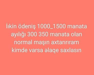 Normal vəziyyətdə olan, ilkin ödənişi 1000-1500 manat, aylıq ödənişi at lalafo.az Normal vəziyyətdə olan, ilkin ödənişi 1000-1500 manat, aylıq ödənişi