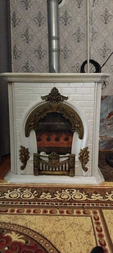 Klassik dizaynlı soba-kamin - Material: metal korpus, ön hissədə şüşə lalafo.az -da Klassik dizaynlı soba-kamin - Material: metal korpus, ön hissədə şüşə