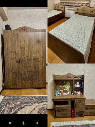 Oğlan üçün, İşlənmiş, 2 təknəfərlik çarpayı, Yazı masası, Tumba, Dolab lalafo.az -da Oğlan üçün, İşlənmiş, 2 təknəfərlik çarpayı, Yazı masası, Tumba, Dolab