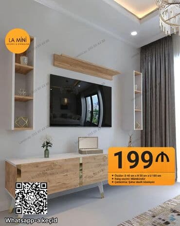 Düz TV altlığı, Polkalı, Laminat lalafo.az -da Düz TV altlığı, Polkalı, Laminat