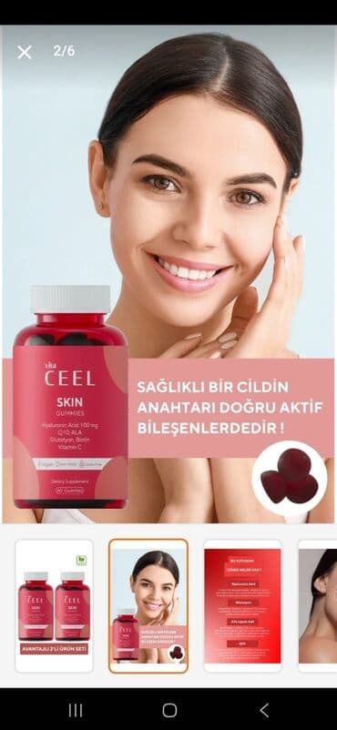 Məhsul: Vita CEEL Skin Gummies – çiyələk ətirli dəri üçün qida əlavəsi lalafo.az -da Məhsul: Vita CEEL Skin Gummies – çiyələk ətirli dəri üçün qida əlavəsi