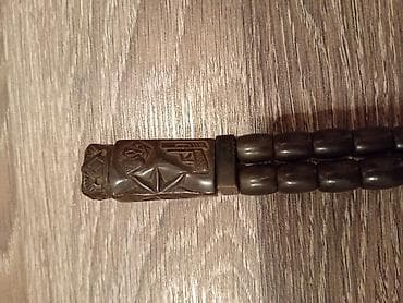 Əl oyma təsbeh – Sovet dövrü motivli - Material: tünd rəngli (əl ilə lalafo.az -da Əl oyma təsbeh – Sovet dövrü motivli - Material: tünd rəngli (əl ilə