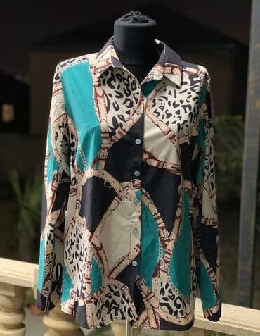 Qadın köynəyi – rəngli naxışlı, uzunqollu - Model: Klassik yaxalıqlı lalafo.az -da Qadın köynəyi – rəngli naxışlı, uzunqollu - Model: Klassik yaxalıqlı