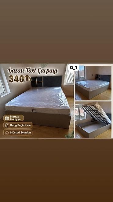 Bazalı taxt çarpayı – G_1 modeli - Bazalı konstruksiya: yuxarı qalxan lalafo.az -da Bazalı taxt çarpayı – G_1 modeli - Bazalı konstruksiya: yuxarı qalxan