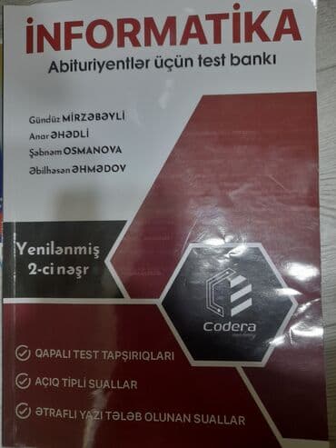 Codera Məhsul: “İnformatika – Abituriyentlər üçün test bankı” lalafo.az -da Codera Məhsul: “İnformatika – Abituriyentlər üçün test bankı”