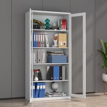 Metall ofis dolabı – şüşə qapılı, çoxrəfli saxlama sistemi - lalafo.az -da Metall ofis dolabı – şüşə qapılı, çoxrəfli saxlama sistemi -