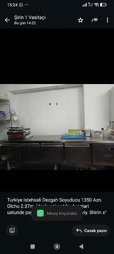 Turkiye istehsali Dezgah Soyuducu 1350 Azn. Olchu 2.37m. Ideal lalafo.az -da Turkiye istehsali Dezgah Soyuducu 1350 Azn. Olchu 2.37m. Ideal