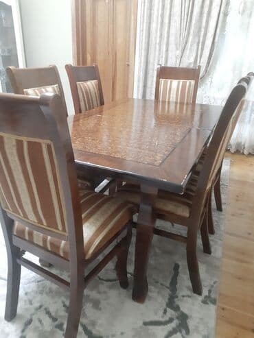Qonaq otağı üçün, İşlənmiş, Açılan, 6 stul lalafo.az -da Qonaq otağı üçün, İşlənmiş, Açılan, 6 stul