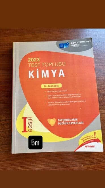 “2023 Test Toplusu – Kimya” (I hissə) Nəşriyyat: Abituriyent (Dövlət lalafo.az -da “2023 Test Toplusu – Kimya” (I hissə) Nəşriyyat: Abituriyent (Dövlət